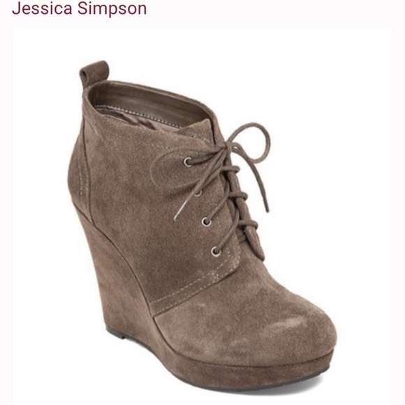 Jessica Simpson Catcher Suede Wedge Booties - Picture 15 of 15